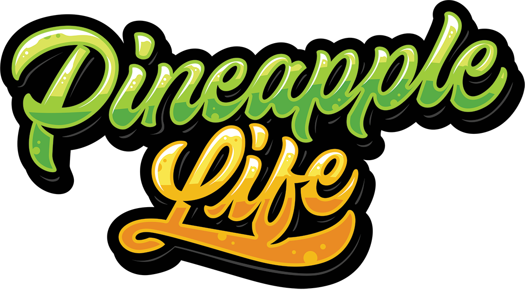 Pineapple Life Sticker — Wordmark (Color)